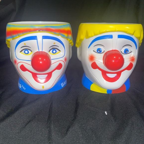 🤡Clown mugs,Barnum and Bailey,plastic,have only been used as decoration, 🤡 - Picture 4 of 14